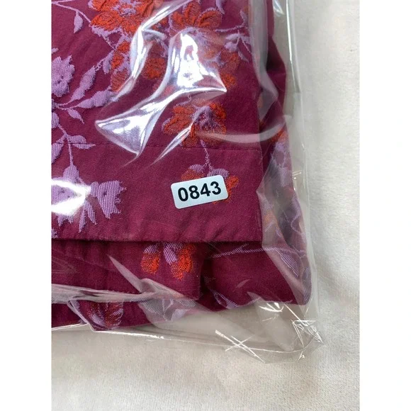 Free People Matilda Floral Strapless Mini Dress Smocked Back Bow Tie Purple Sz M - Picture 8 of 8